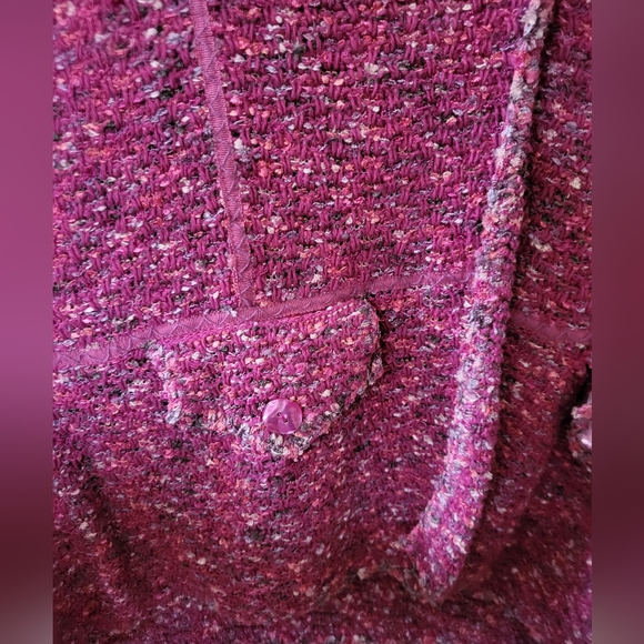 NWT Sigrid Olsen Plum Purple Cardigan Sweater Sz XL - Picture 3 of 4